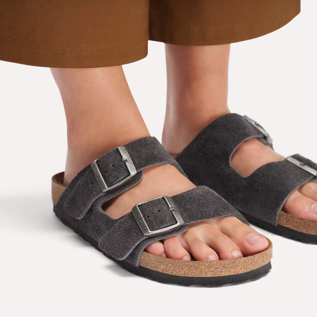 Birkenstock - Arizona - Charcoal Suede Leather