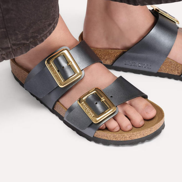 Birkenstock - Sydney Luxe Buckle - Metallic Black Birko-Flor