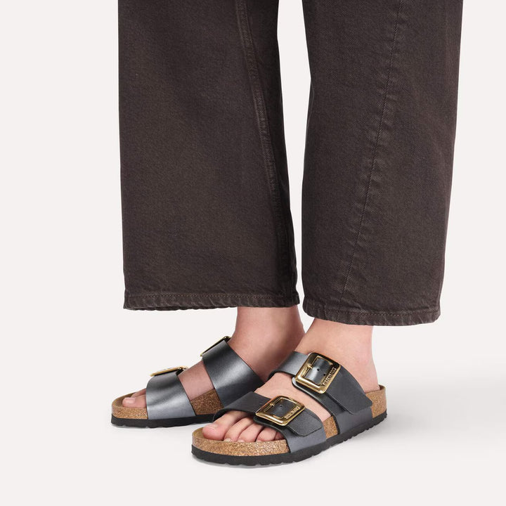 Birkenstock - Sydney Luxe Buckle - Metallic Black Birko-Flor