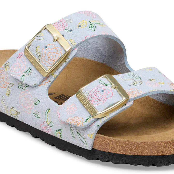 Birkenstock - Arizona - Baby Blue Flower Print Suede