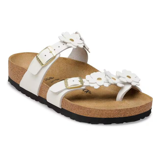 Birkenstock - Mayari - White Flowers Leather