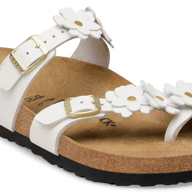 Birkenstock - Mayari - White Flowers Leather