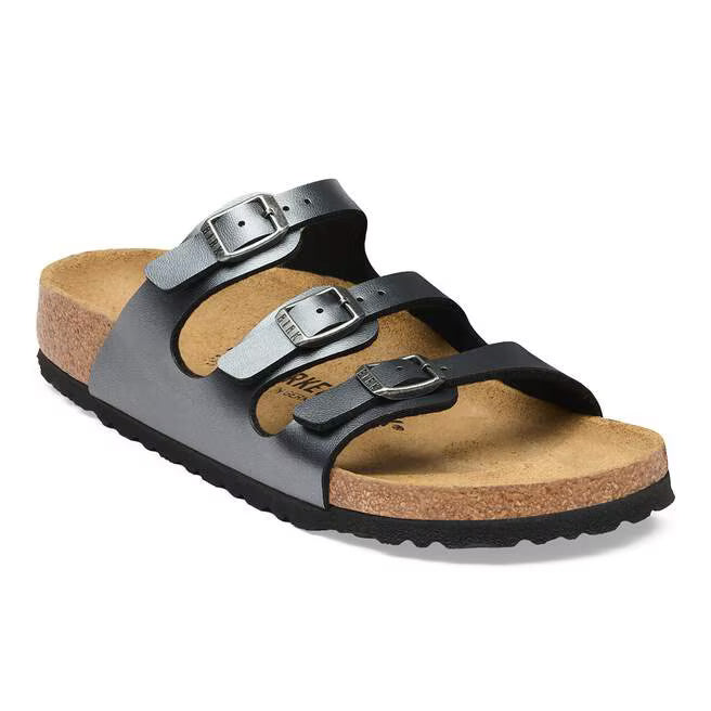 Birkenstock - Florida - Metallic Black Birko-flor