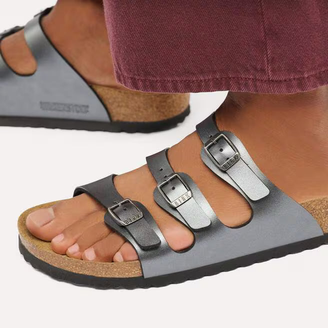Birkenstock - Florida - Metallic Black Birko-flor
