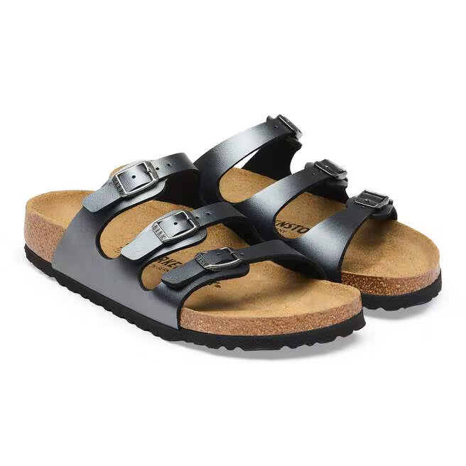 Birkenstock - Florida - Metallic Black Birko-flor