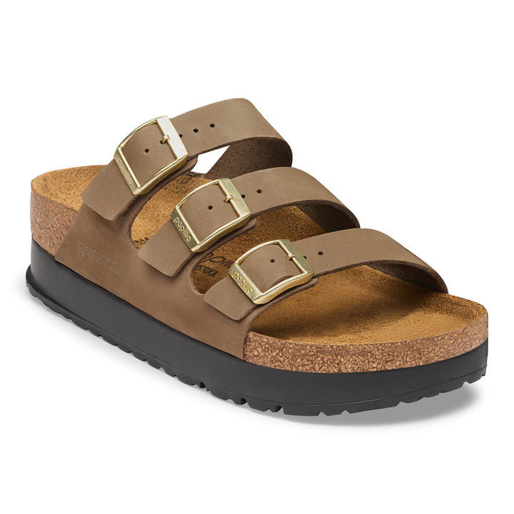 Birkenstock Papillio - Florida Flex Platform - Dark Tea Nubuck