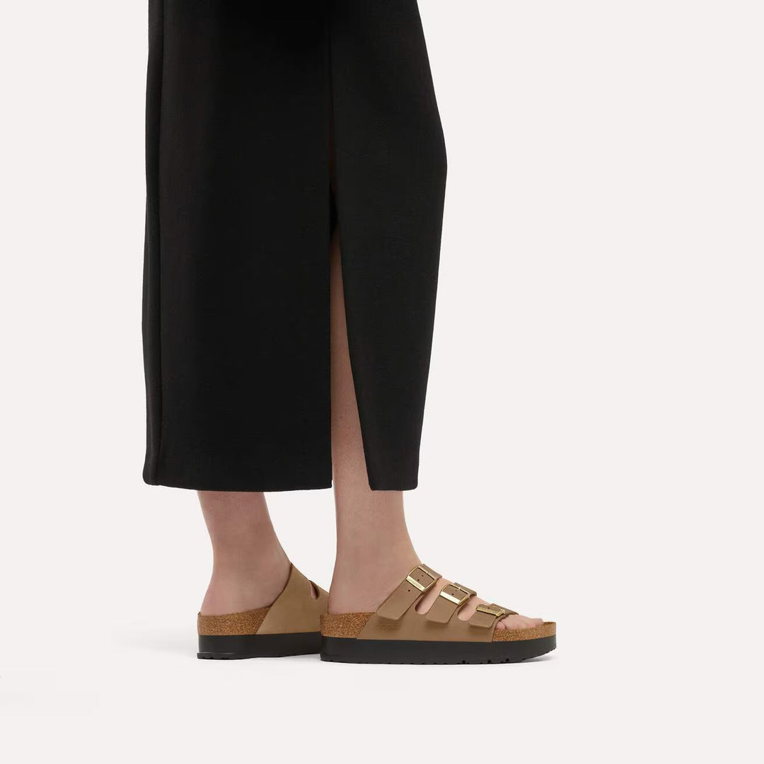 Birkenstock Papillio - Florida Flex Platform - Dark Tea Nubuck