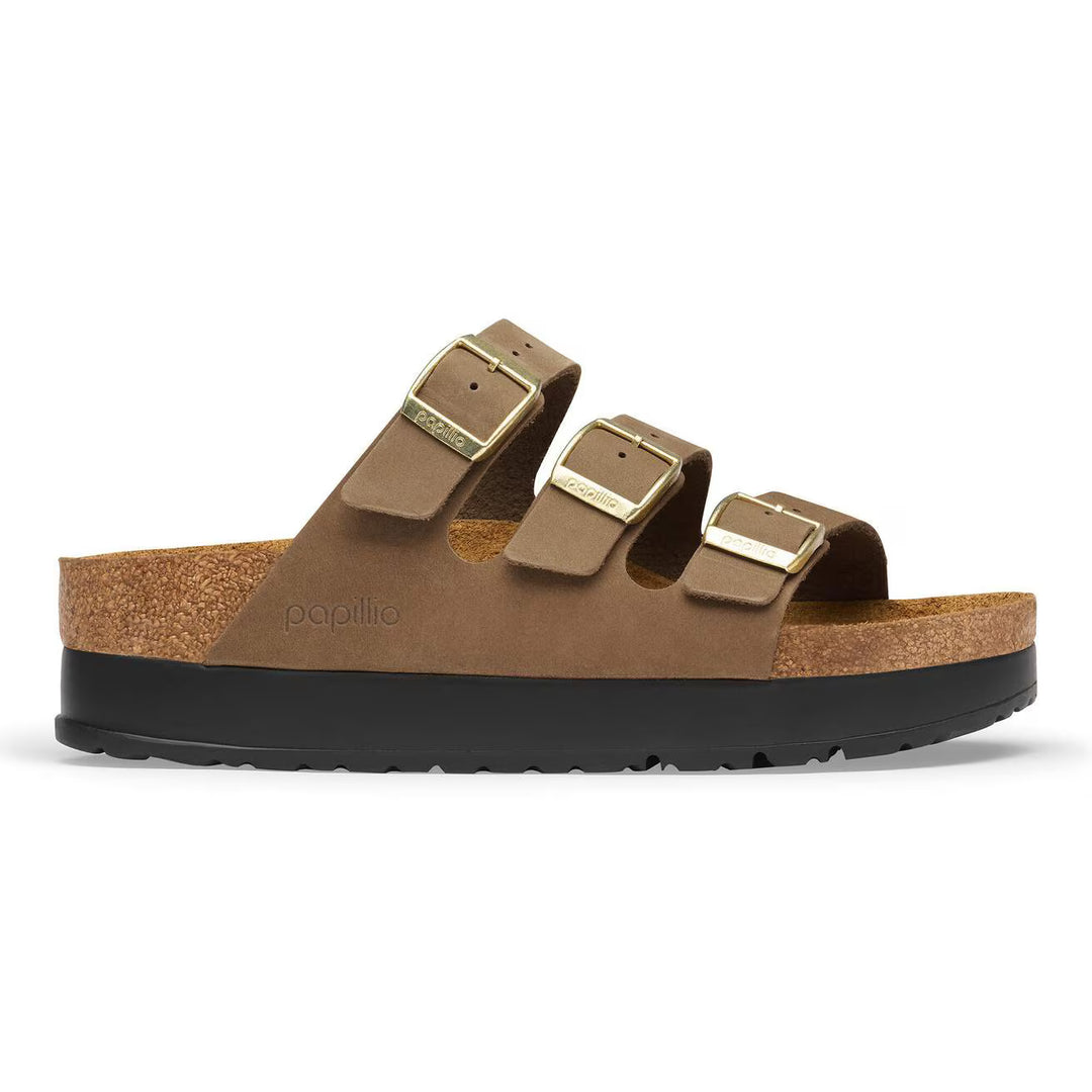 Birkenstock Papillio - Florida Flex Platform - Dark Tea Nubuck