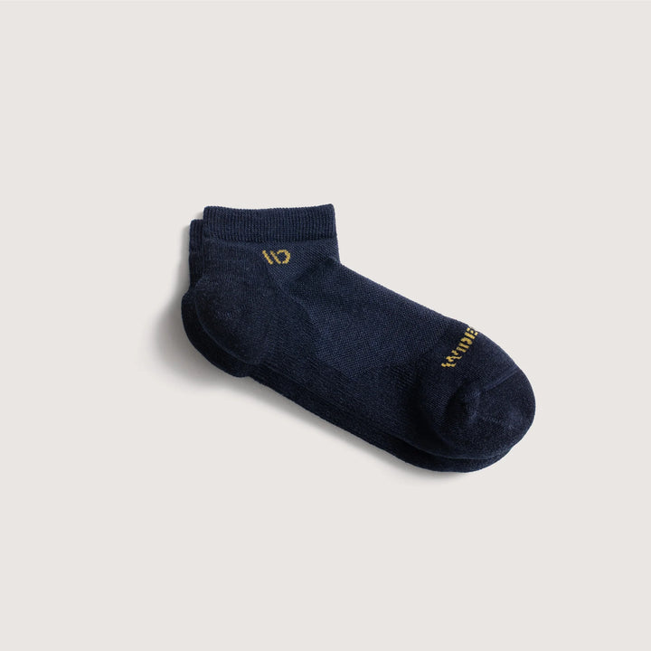 Wide Open - Men's Solid Cushioned No Show Socks- Denim