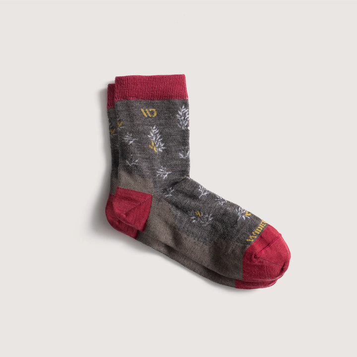 Wide Open - 9503 Women's Foliage Lightweight Micro Crew Socks- Taupe