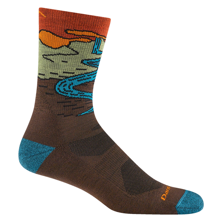 Darn Tough - 5020 Men's Chasing Waterfalls Micro Crew Lightweight Hiking Socks - Earth