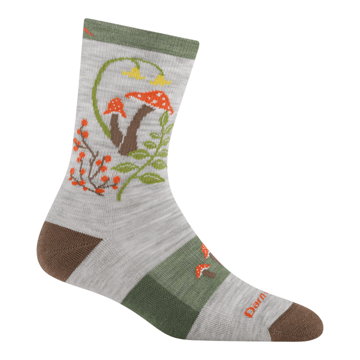Darn Tough - 5026 Women's Mellow Mushrooms Micro Crew Lightweight Hiking Socks - Ash