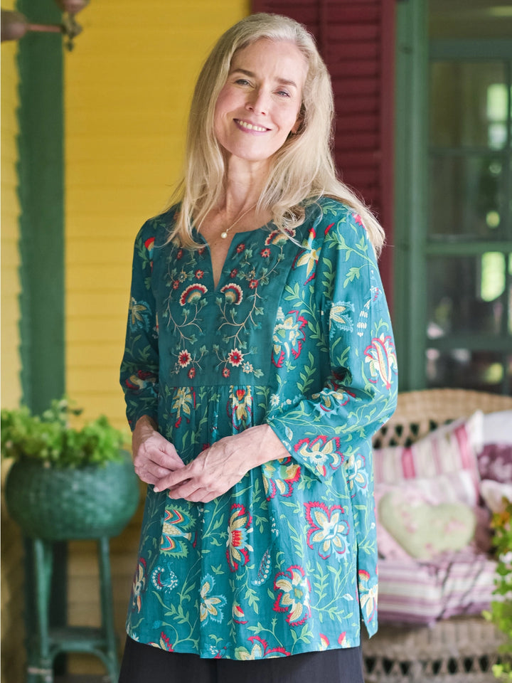 April Cornell - Tatiana Tunic - Dark Teal