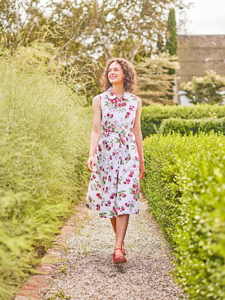 April Cornell - Strawberry Porch Dress - White