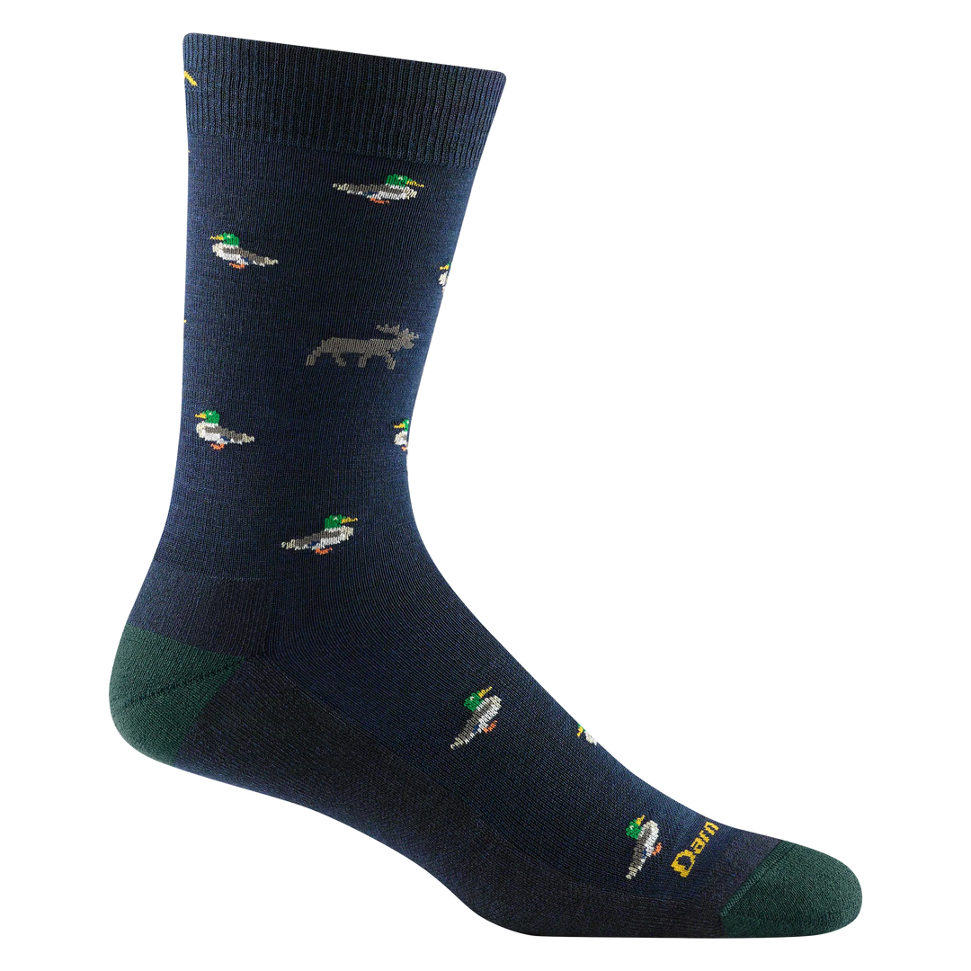 Darn Tough - 6094 Men'sDuck Duck Moose Crew Lightweight Lifestyle Sock - Eclipse
