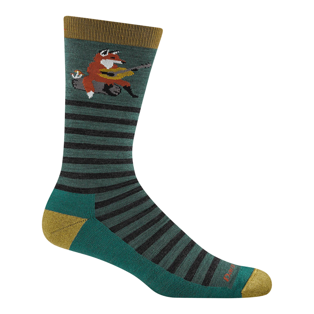 Darn Tough - 6096 Men's Wildlife Lifestyle Lightweight Crew Sock - Fox Teal