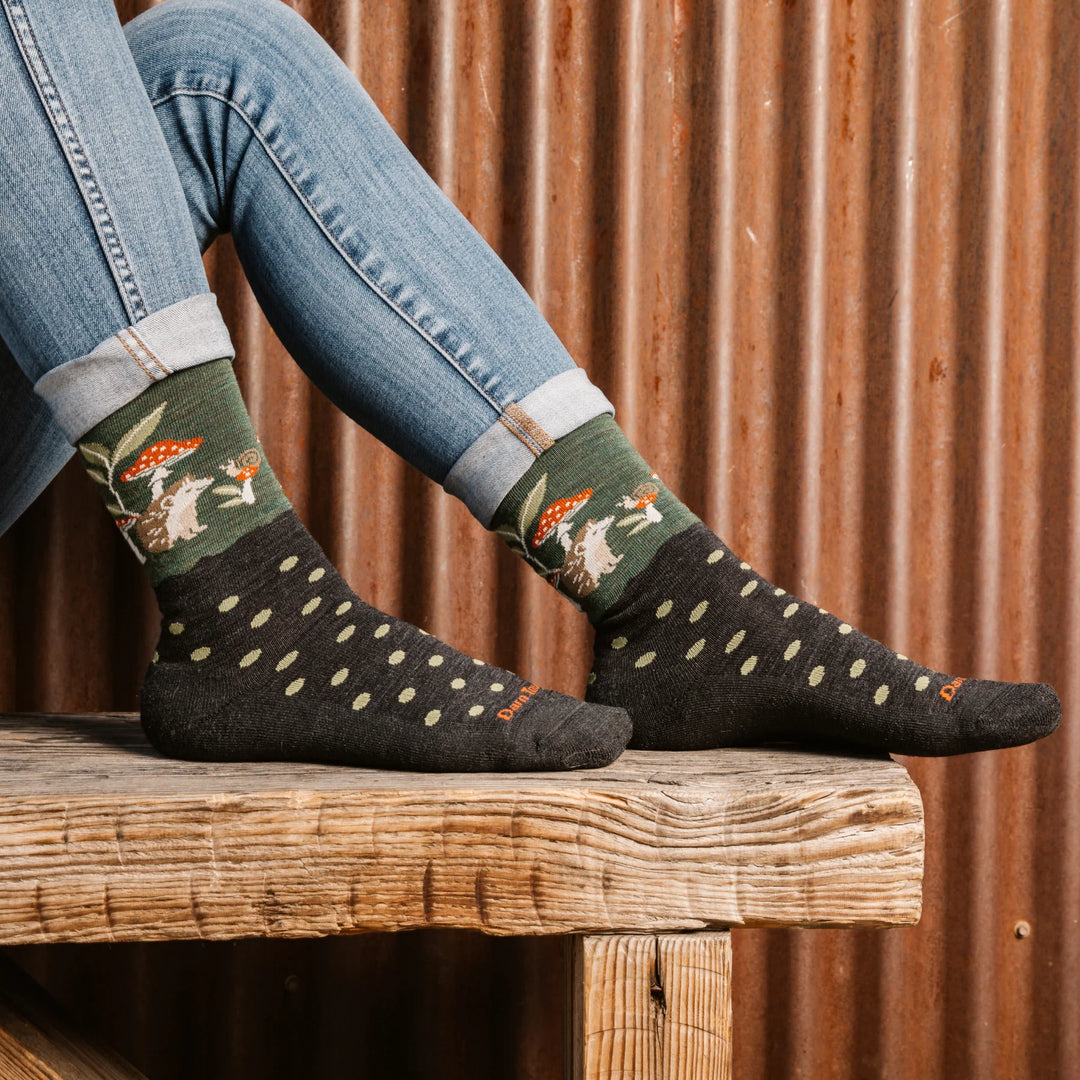 Darn Tough - 6105 Women's Crew Lightweight Lifestyle Socks - Hedgehog Moss