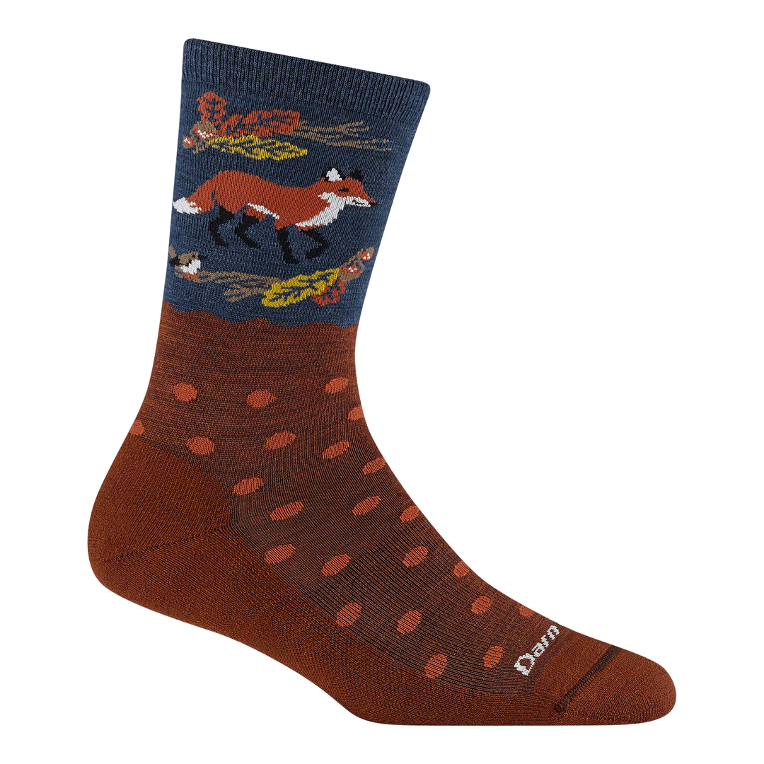 Darn Tough - 6105  Women's Wild Life Crew Lightweight With Cushion - Fox Foliage