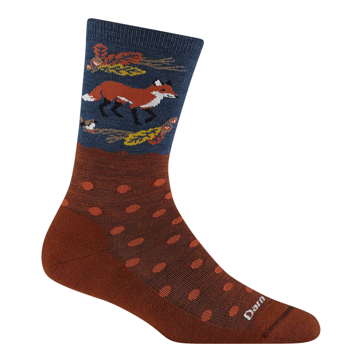 Darn Tough - 6105  Women's Wild Life Crew Lightweight With Cushion - Fox Foliage