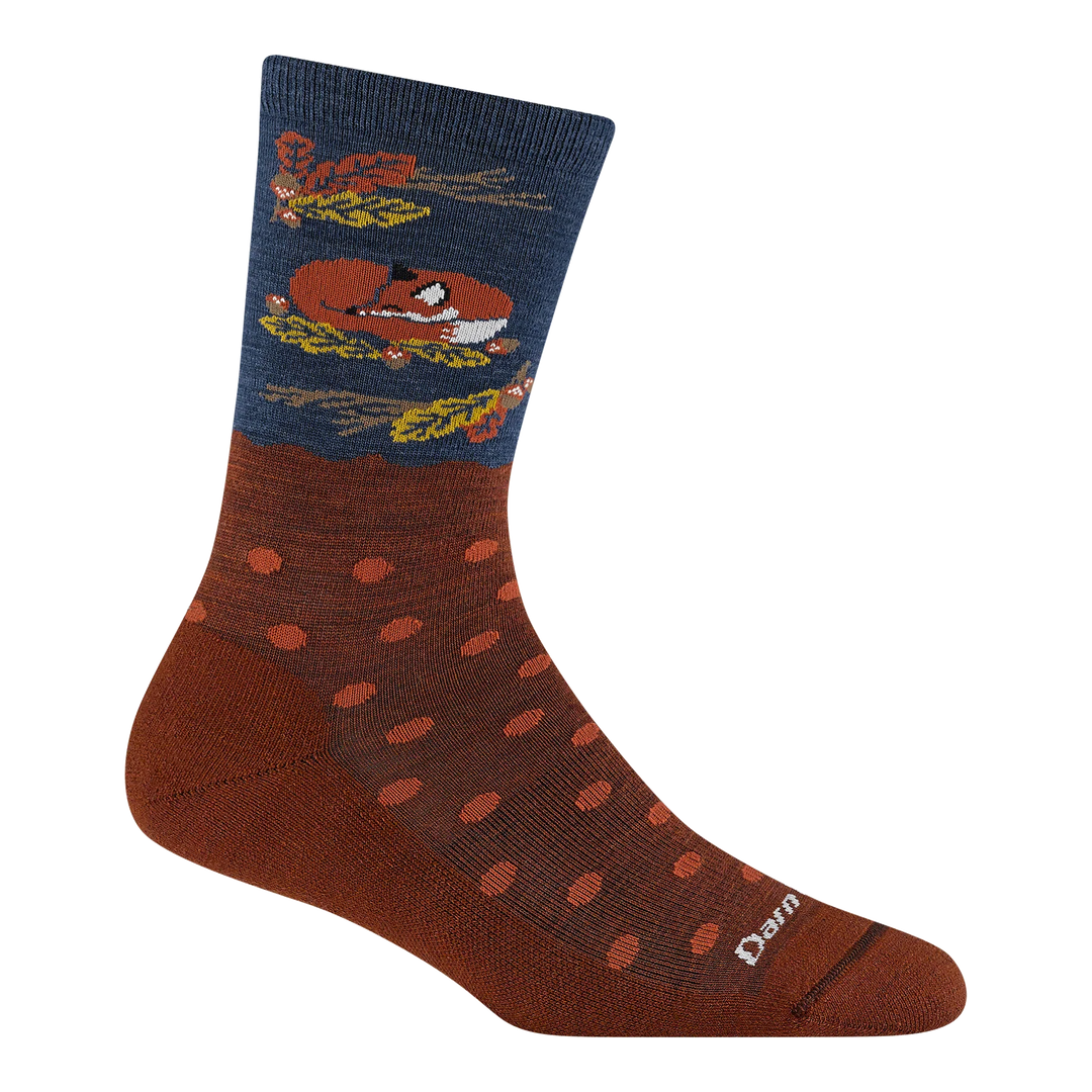 Darn Tough - 6105  Women's Wild Life Crew Lightweight With Cushion - Fox Foliage