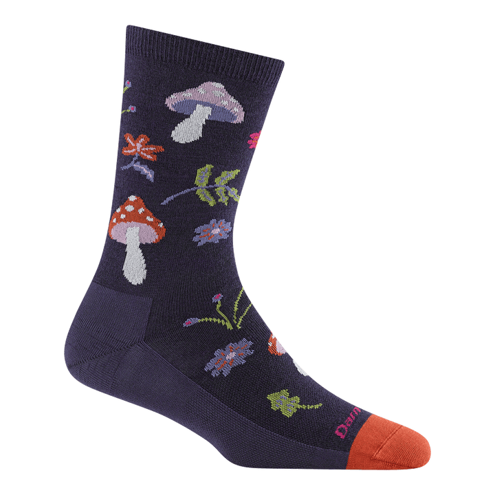 Darn Tough - 6133 Women's Shroom Bloom Crew Lightweight Socks - Blackberry