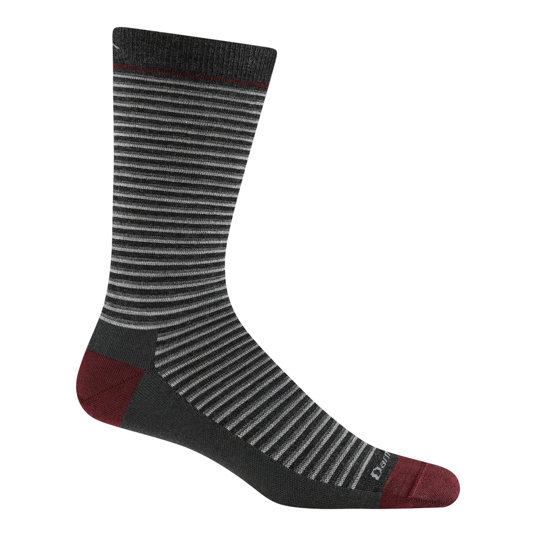 Darn Tough - 6134 Men's Lifestyle Microstripe Lightweight Crew Sock - Charcoal