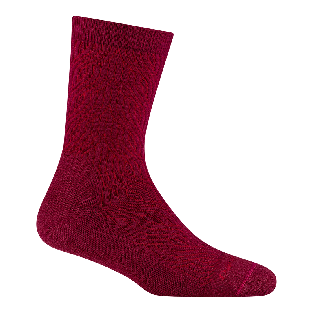 Darn Tough - 6140 Women's Cable Crew Lightweight Lifestyle - Burgundy