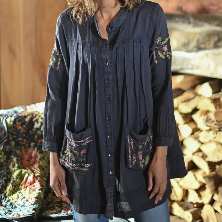 April Cornell - Sunwashed Artist Smock - Charcoal