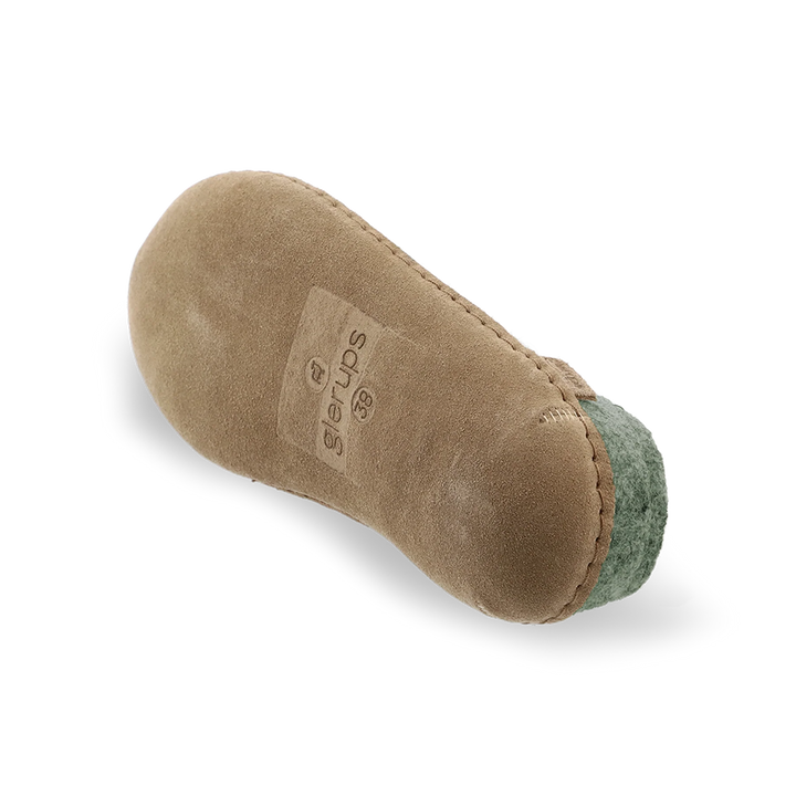 Glerups - Slip On With Leather Sole - Moss Wool