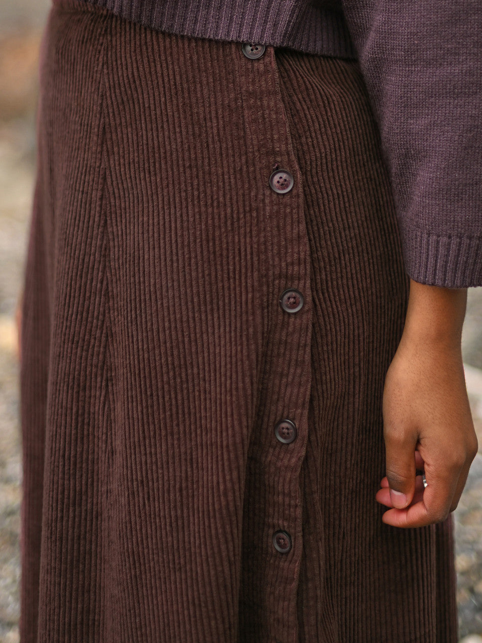 April Cornell - Market Corduroy Skirt - Brown