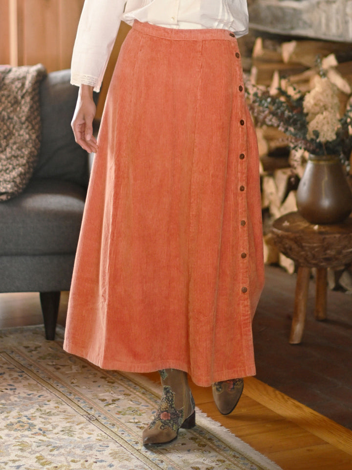 April Cornell - Market Corduroy Skirt - Pumpkin