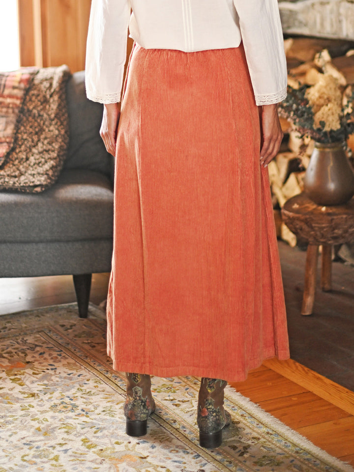 April Cornell - Market Corduroy Skirt - Pumpkin