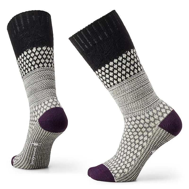 Smartwool - Women's Everyday Popcorn Cable Full Cushion Crew Socks- Black