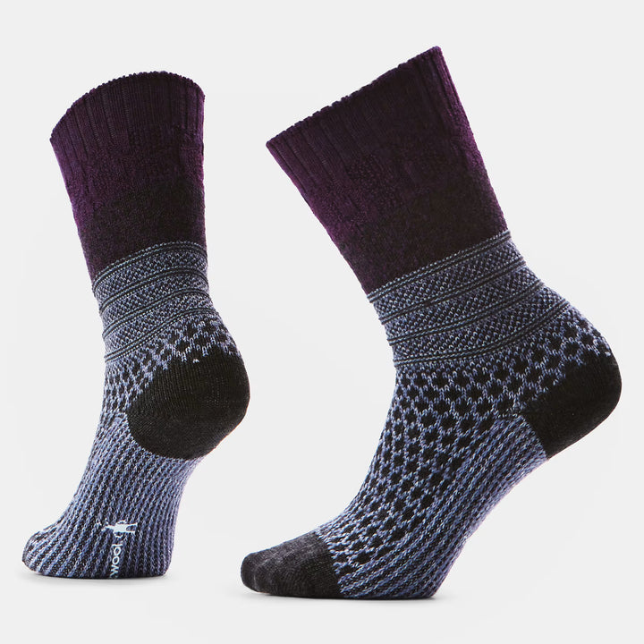 Smartwool - Unisex Everyday Popcorn Cable Full Cushion Crew Socks - Chalk Violet