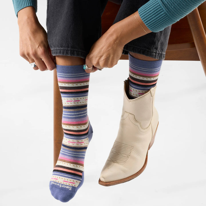 Smartwool - Women's Everyday Margarita Crew Socks - Nightfall Blue