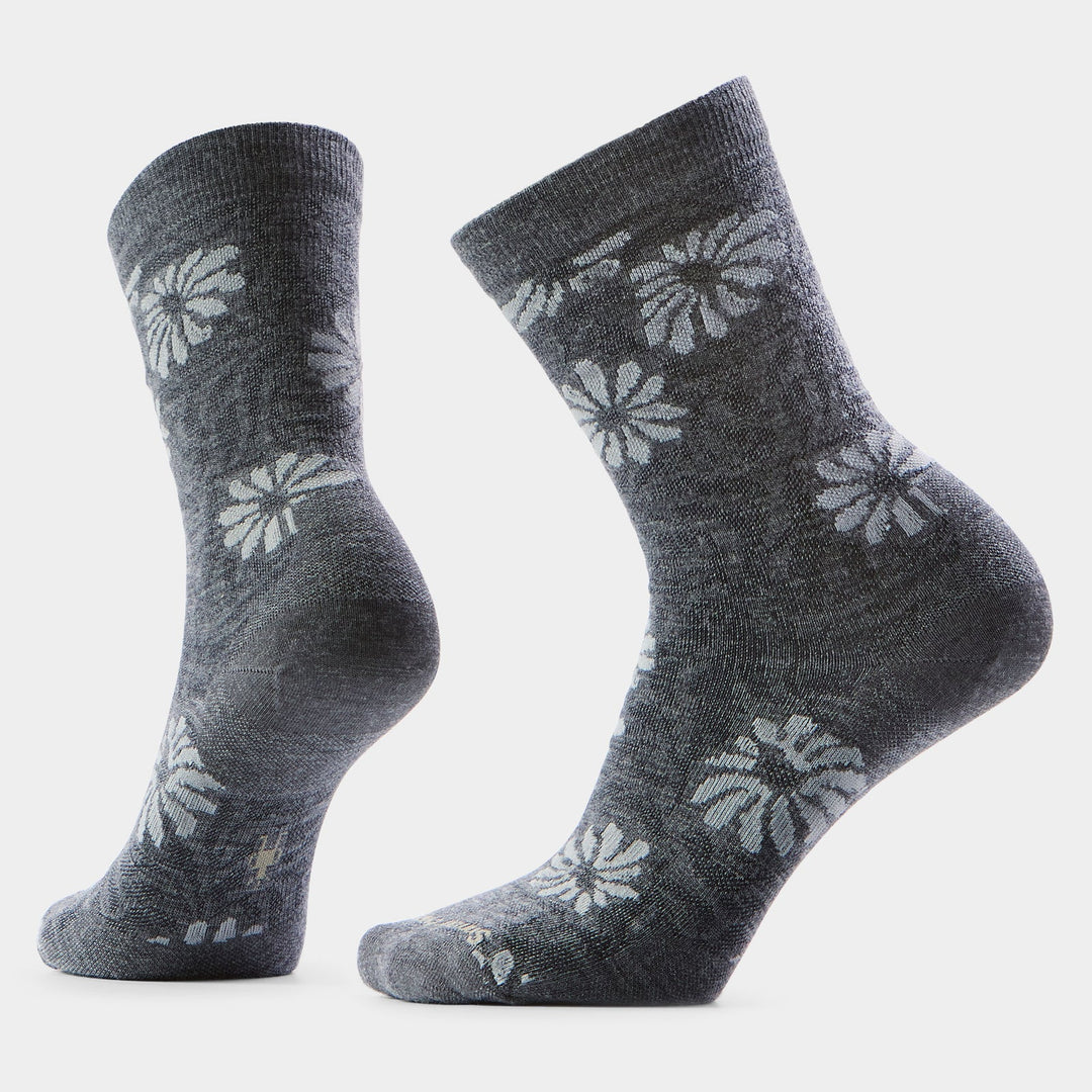 Smartwool - Women's Everyday Floral Crew Socks - Medium Grey