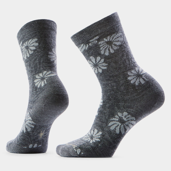 Smartwool - Women's Everyday Floral Crew Socks - Medium Grey