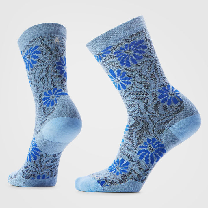 Smartwool - Women's Everyday Floral Crew Socks - Serene Blue