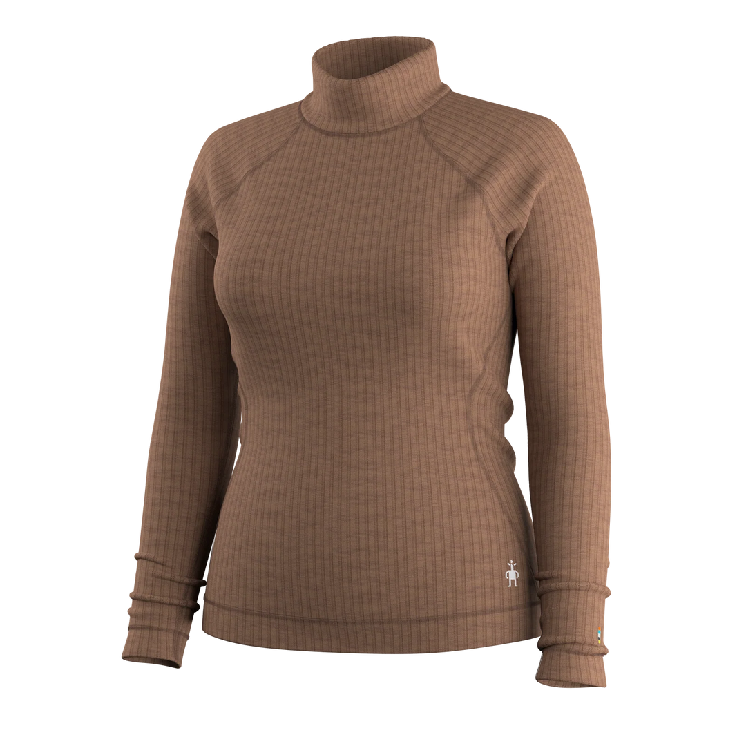 Smartwool - Women's Thermal Merino Rib Turtleneck - Mocha Heather