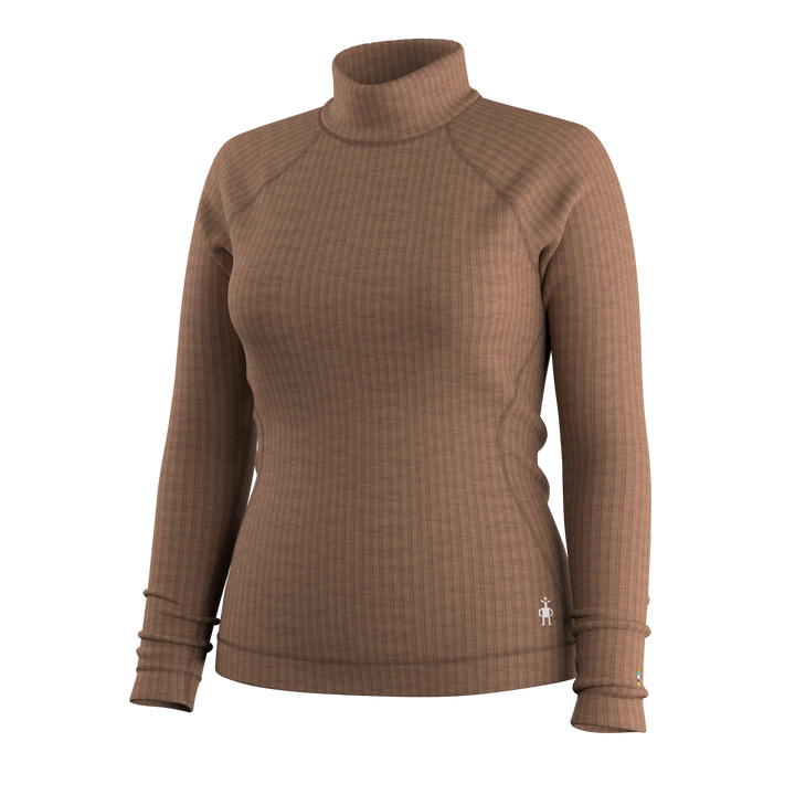 Smartwool - Women's Thermal Merino Rib Turtleneck - Mocha Heather
