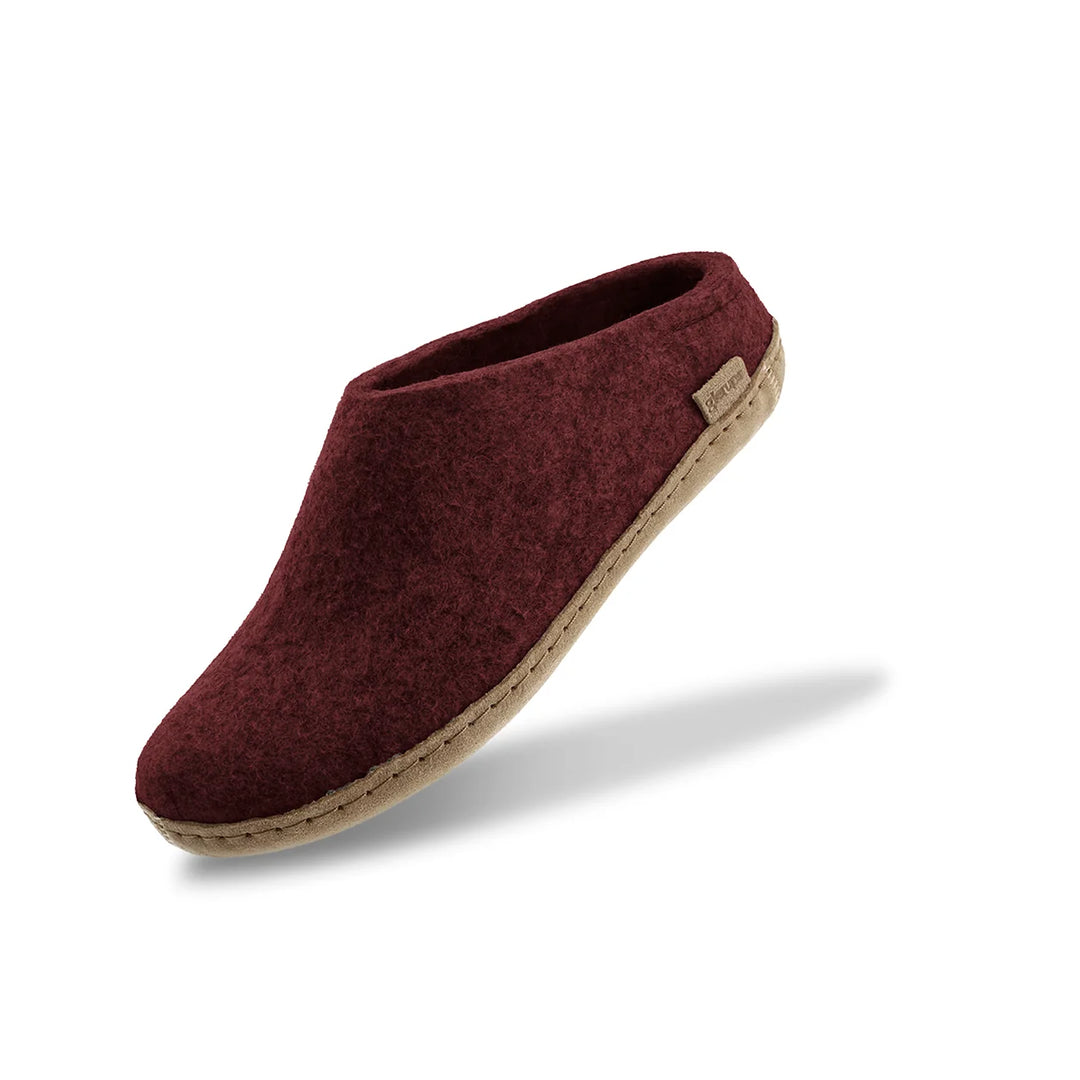 Glerups - Slip On With Leather Sole - Beet Wool