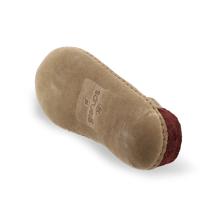 Glerups - Slip On With Leather Sole - Beet Wool