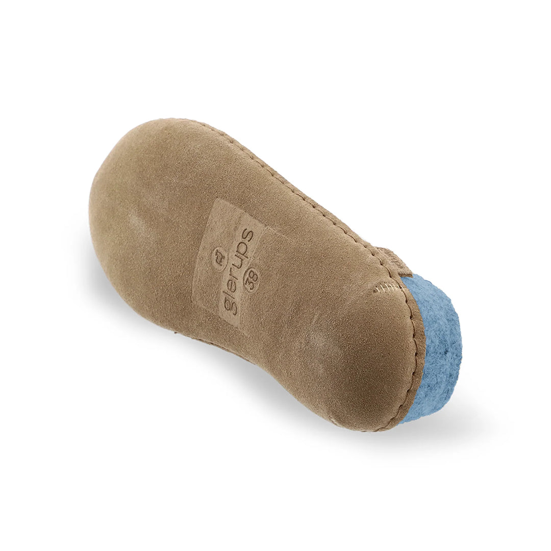 Glerups - Slip On With Leather Sole - Sky Wool