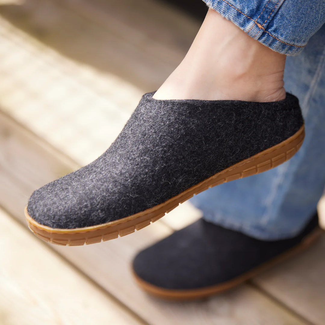 Glerups - The Slip-On  Honey Rubber Sole - Charcoal