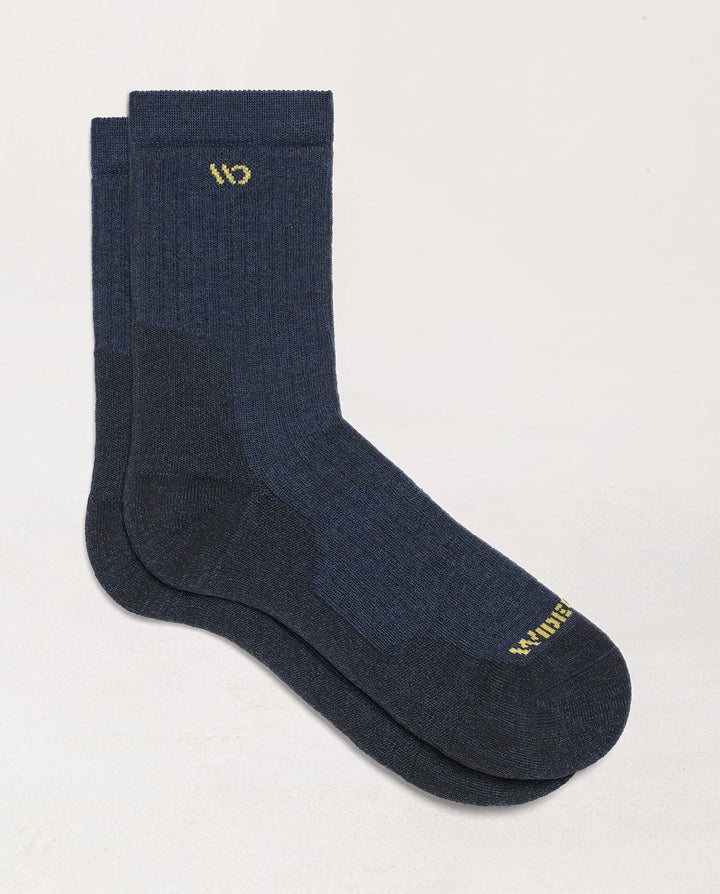 Wide Open - 9001 Men's Solid Mid weight Micro Crew Socks - Denim