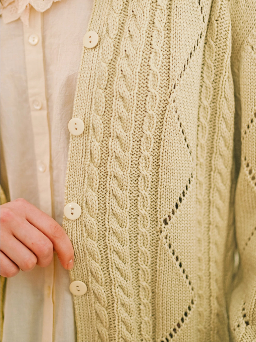 April Cornell - Dublin Sweater Jacket - Ecru
