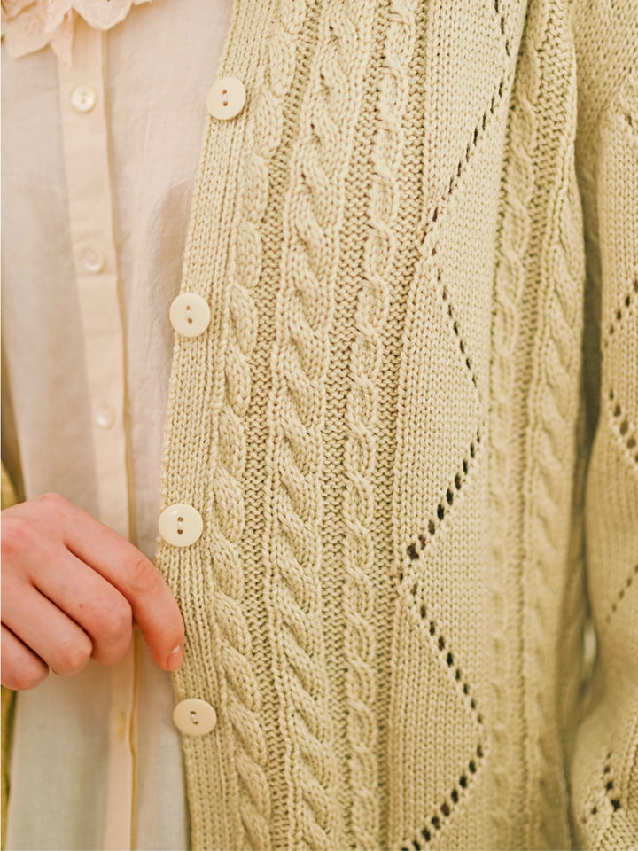 April Cornell - Dublin Sweater Jacket - Ecru