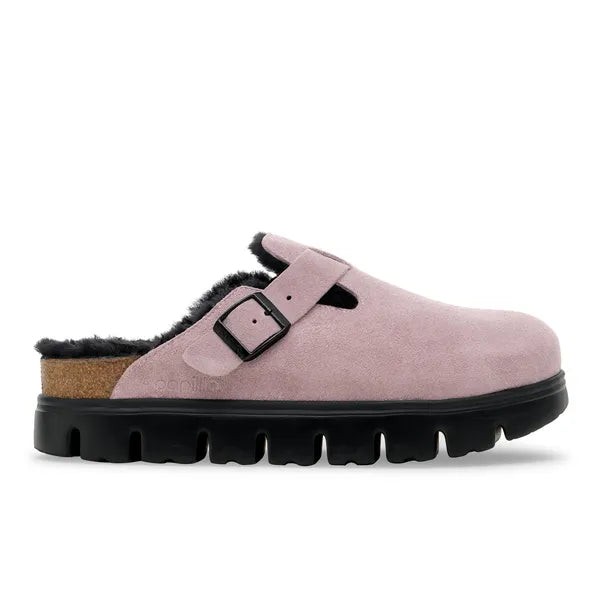 Birkenstock - Boston Chunky Shearling - Faded Purple Suede