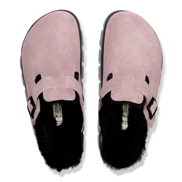 Birkenstock - Boston Chunky Shearling - Faded Purple Suede