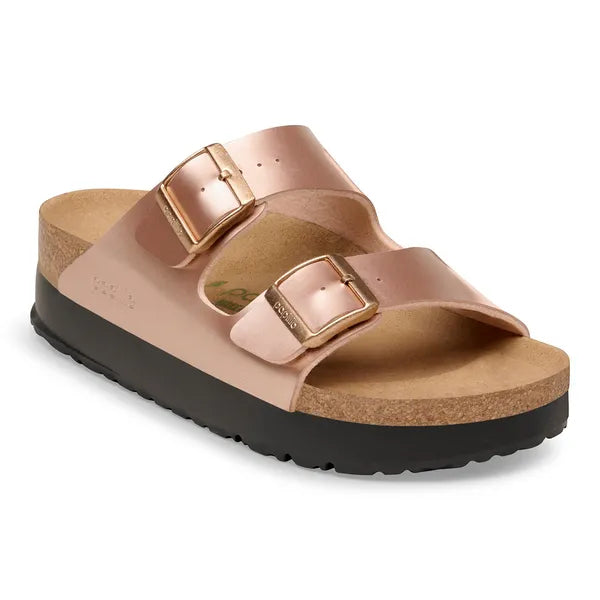 Birkenstock Papillio - Arizona Vegan Flex Platform - Electric Metallic Copper Birko-Flor